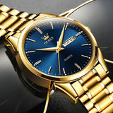 OLEVS Watches for Man 6898 Golden Blue