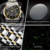OLEVS Watches for Man 2892 Golden Black