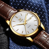 OLEVS Watches for Man 6898 Golden White