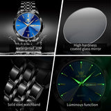 OLEVS Watches for Man 3615 All Black Blue