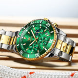 OLEVS Watches for Man 2870 Golden Green