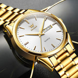 OLEVS Watches for Man 6898 Golden White