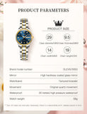 OLEVS Watches for Woman 5563 Golden Blue