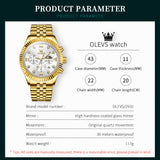 OLEVS Watches for Man 2932 Golden White