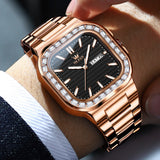 Rose Strap-Black Dial Rose gold Trim