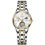 Two Tone Strap-White Dial Gold Trim