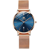 Rose Strap-Blue Dial Rose Trim