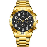 Gold Strap-Black Dial Gold Trim