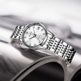 Silver Strap-White Dial Silver Trim