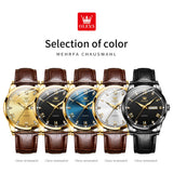 OLEVS Watches for Man 6896 Golden Blue
