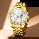 OLEVS Watches for Man 2932 Golden White