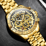 OLEVS Watches for Man 9913 Golden Black