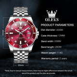 OLEVS Watches for Man 9809 Red