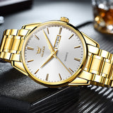 OLEVS Watches for Man 6898 Golden White