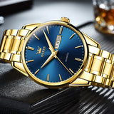 OLEVS Watches for Man 6898 Golden Blue