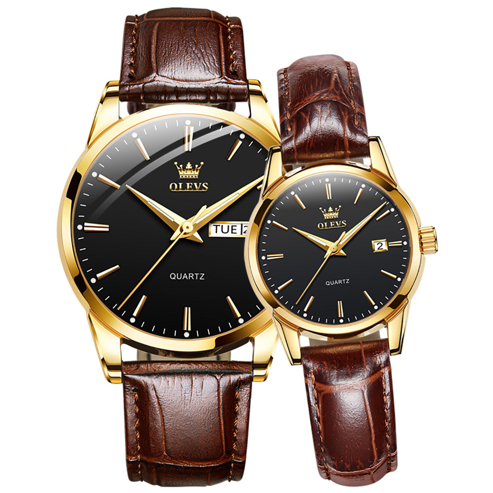 OLEVS Watches for Woman 6898 GL Golden Black