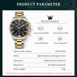 OLEVS Watches for Man 2870 Golden Black