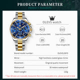 OLEVS Watches for Man 2870 Golden Blue