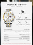 OLEVS Watches for Man 2858 Golden White