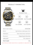 OLEVS Watches for Man 2892 Golden Black