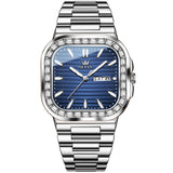 Silver Strap-Blue Dial Silver Trim