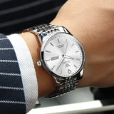 Silver Strap-White Dial Silver Trim