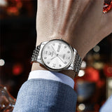 Silver Strap-White Dial Silver Trim