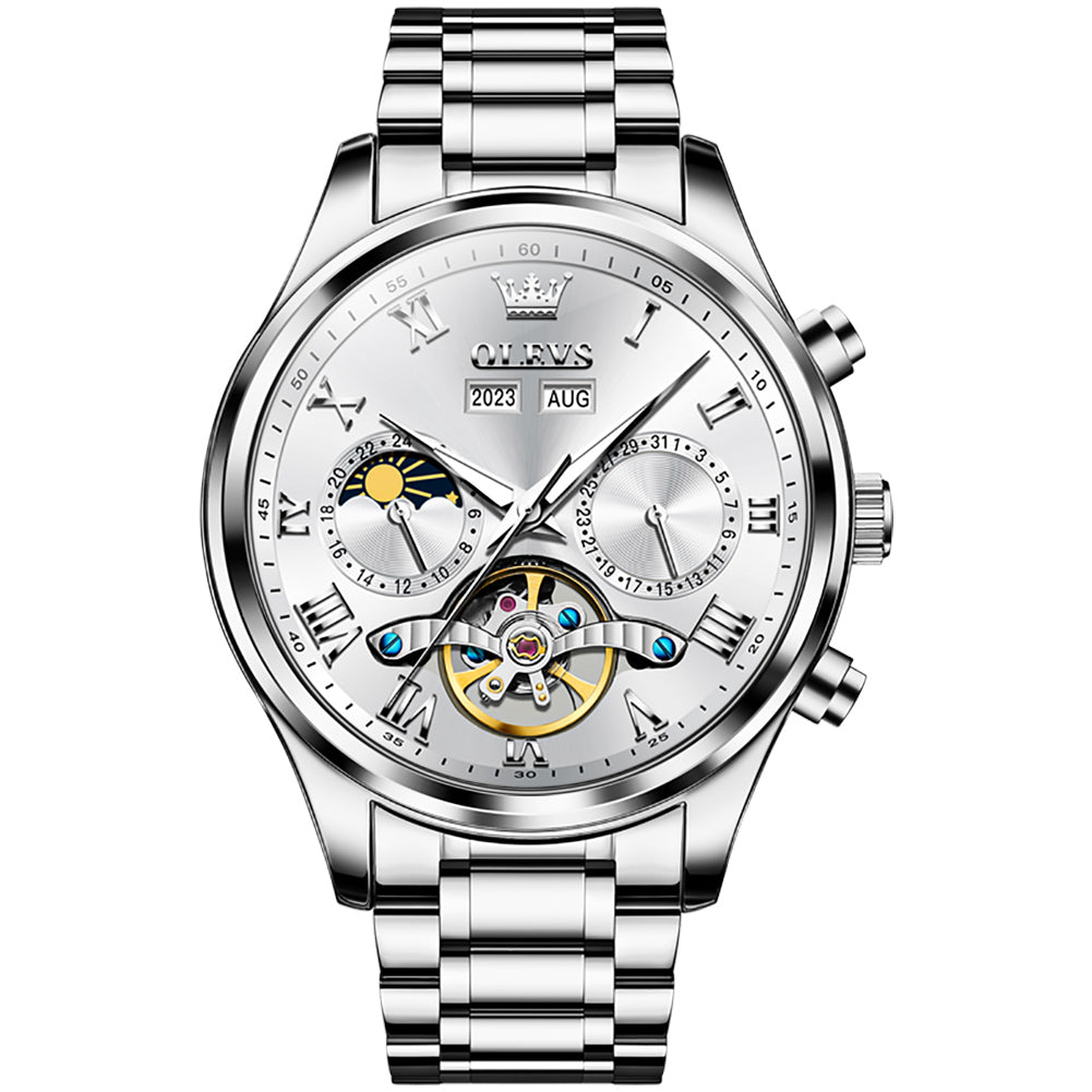 Silver Strap-White Dial Silver Trim