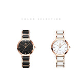 Two Tone Strap-White Dial Rose gold Trim