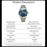 OLEVS Watches for Man 3620 Golden Blue