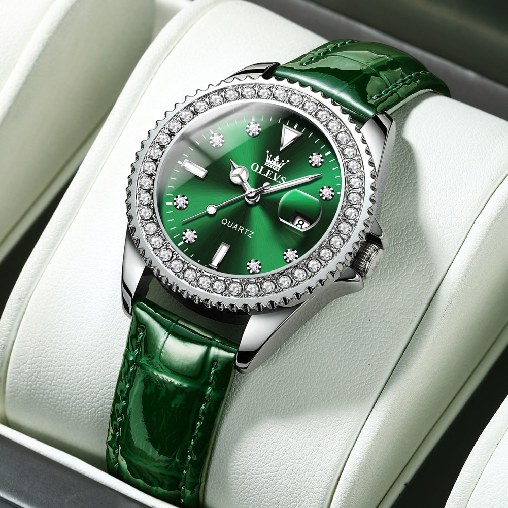 OLEVS Watches for Woman 9945 Green -P