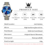 OLEVS Watches for Man 3615 Golden Blue