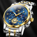 OLEVS Watches for Man 2900 Golden Blue
