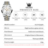 OLEVS Watches for Man 9970 Golden White