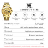 OLEVS Watches for Man 9947 Golden