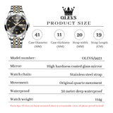 OLEVS Watches for Man 9931 Golden Black