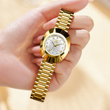 OLEVS Watches for Woman 7008 Golden White