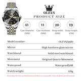 OLEVS Watches for Man 9970 Golden Black