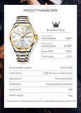OLEVS Watches for Man 2906 Golden White