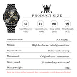 OLEVS Watches for Man 9931 All Black