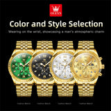 OLEVS Watches for Man 2932 Golden White