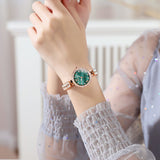 Rose Strap-Green Dial Rose gold Trim