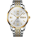 Two Tone Strap-White Dial Gold Trim