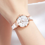 Two Tone Strap-White Dial Rose gold Trim