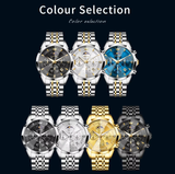 OLEVS Watches for Men 3673 Golden Blue