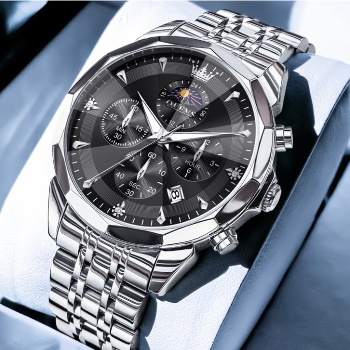 OLEVS Watches for Men 3673 Golden Black