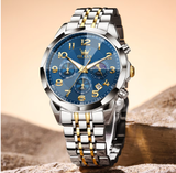 OLEVS Watches for Men 3673 Golden Blue