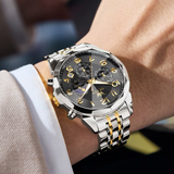 OLEVS Watches for Men 3676 Golden Black