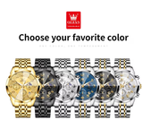 OLEVS Watches for Men 3676 Golden Black