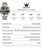 OLEVS Watches for Men 3676 Golden Black